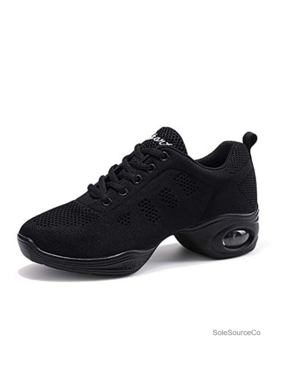 Women's Lace-Up Jazz Dance Sneakers Platform Split Sole Breathable Mesh